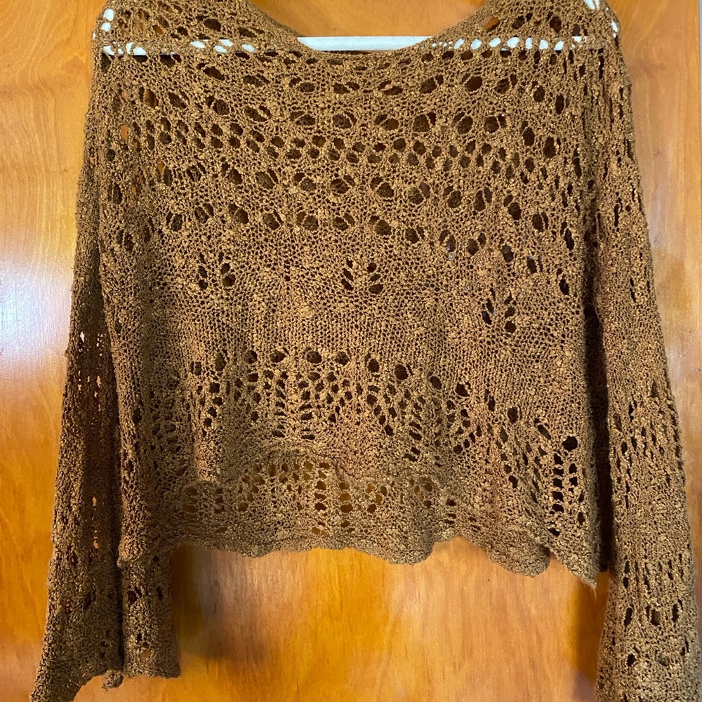 Altar'd State Earthy Crochet Sweater